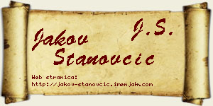 Jakov Stanovčić vizit kartica